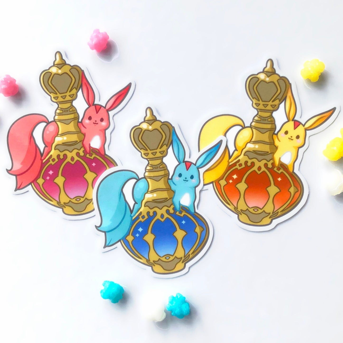 FFXIV Carbuncle Fantasia Sticker Pack | 2.5 inch | glossy vinyl