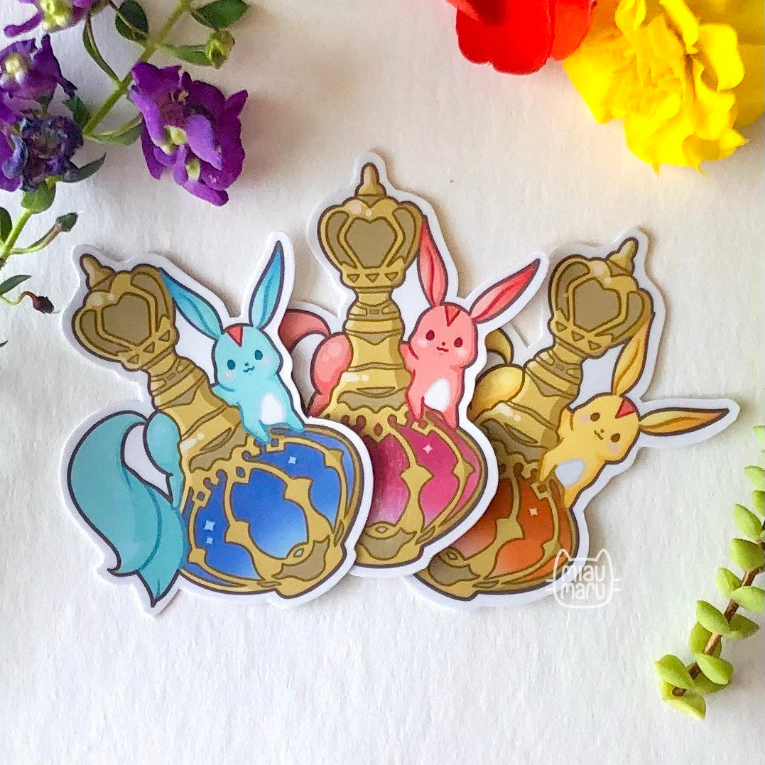 FFXIV Carbuncle Fantasia Sticker Pack | 2.5 inch | glossy vinyl