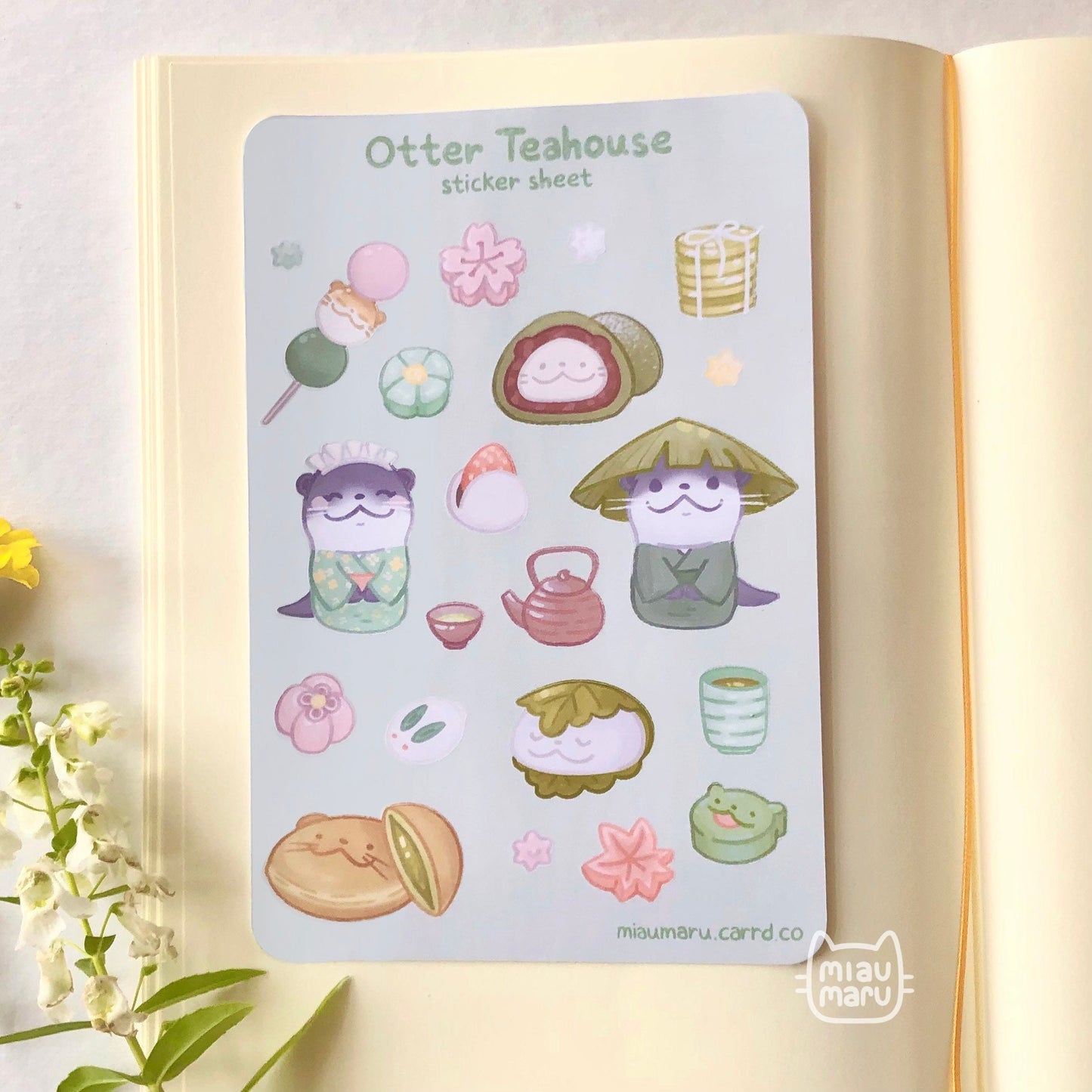 FFXIV Odder Otter Teahouse Sticker Sheet | A6 | glossy